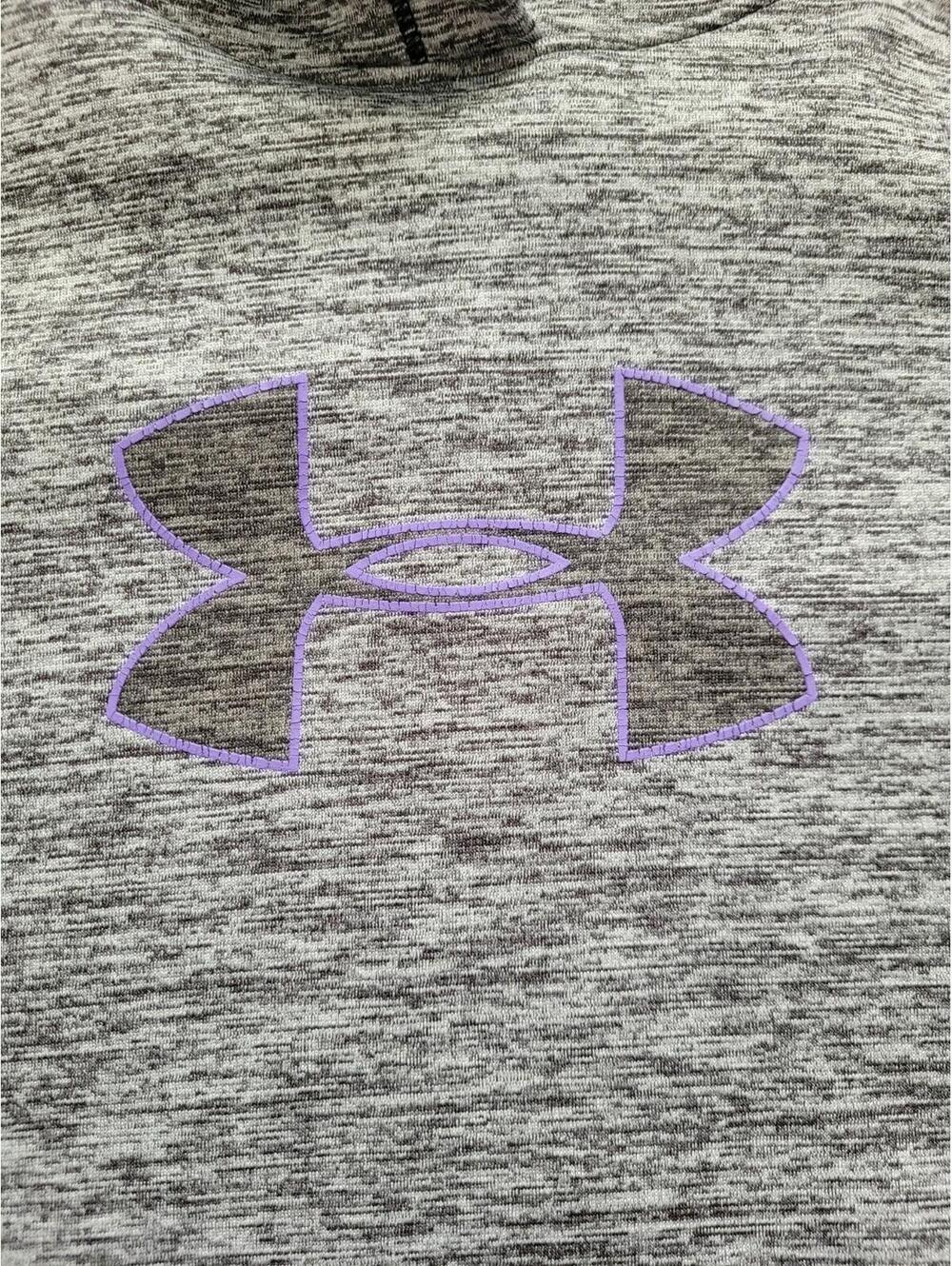 UNDER ARMOUR UA STORM MENS LARGE PULLOVER HOODIE HOODED SWEATSHIRT PURPLE LOGO - Picture 6 of 9